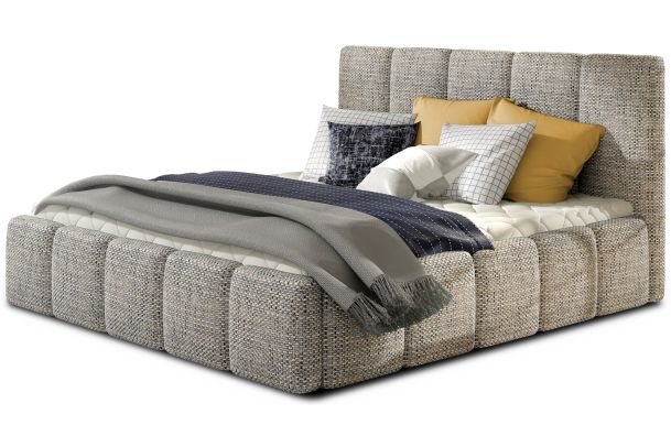 Kровать с обивкой - Bed Edvige, wooden frame (Pаскладной)