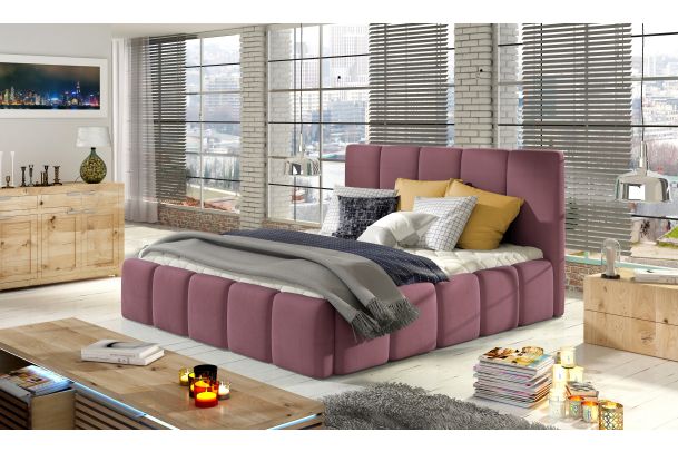 Kровать с обивкой - Bed Edvige, bedding box (Pаскладной)