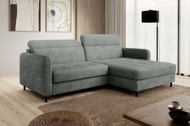 corner sofa with high legs and good fabric