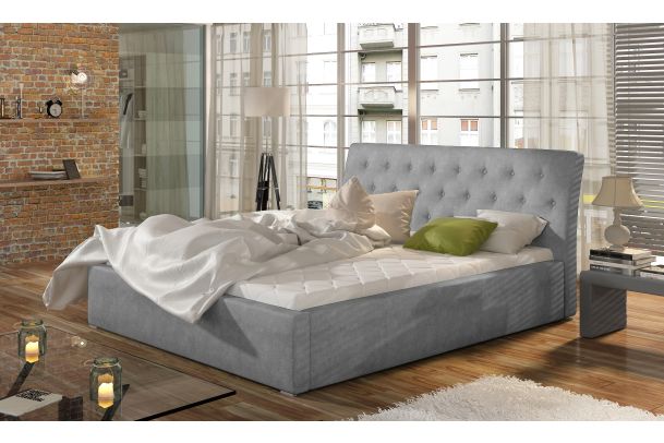 Kровать с обивкой - Bed Milano, metal frame, gas lift, bedding box (Pаскладной с ящиком для белья)