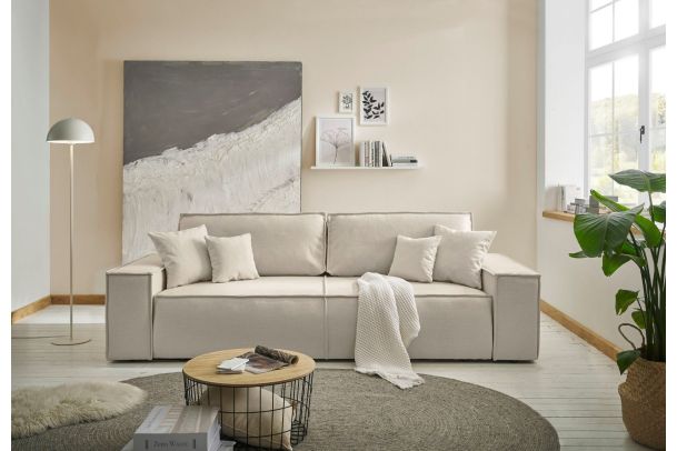 3 seat sofa - Sherwood petrol cord (Pull-out bed with storage box)