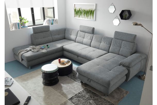 U shape sofa - Alba (Pull-out bed with storage box)