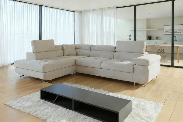 Corner sofa - Anton (Pull-out bed with storage box)