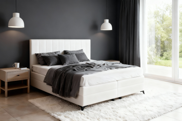 Boxspring bed 160x200 - Brevio (With storage box)