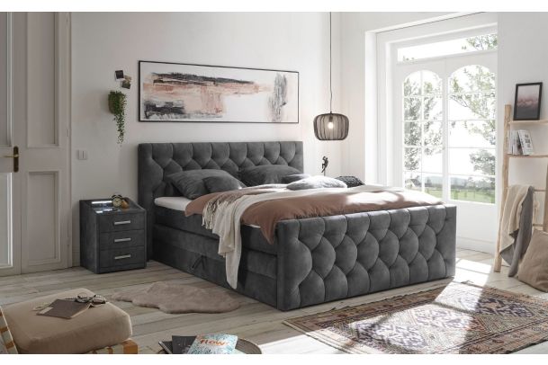 Boxspring bed 180x200 - Cashfield (With storage box)