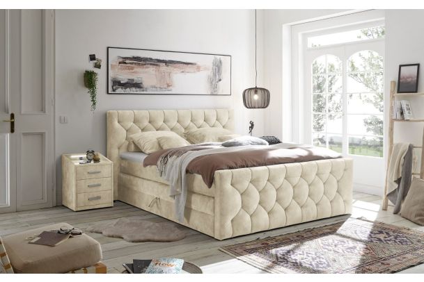 Boxspring bed 180x200 - Cashfield (With storage box)