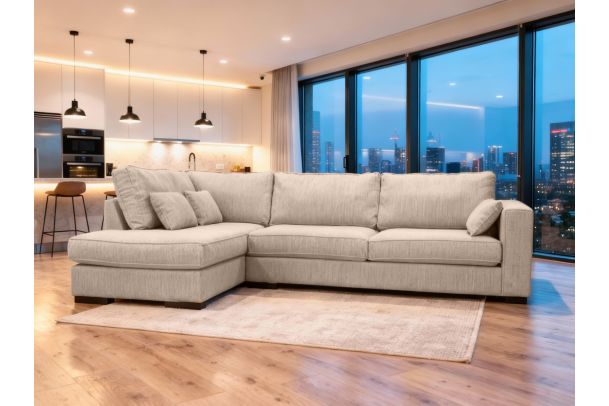 Corner sofa - Brussels (beige)