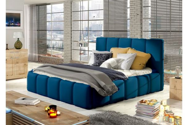 Kровать с обивкой 160x200 - Edvige (C ящиком для белья)