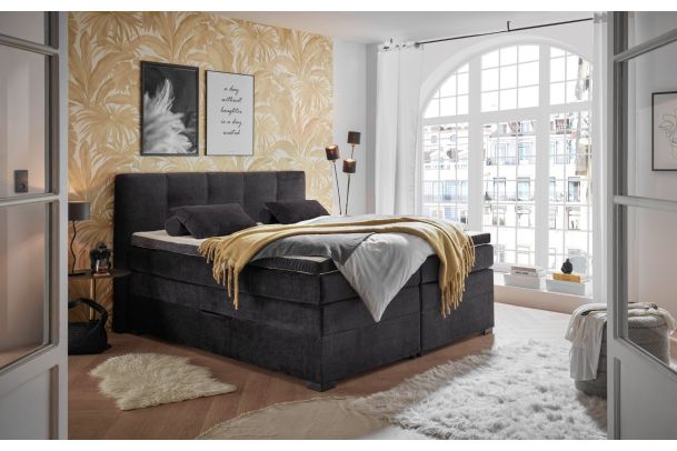 Boxspring bed 180x200 - Fanes (With storage box)