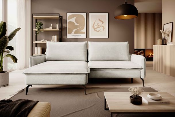 Corner sofa - Glossy (Pull-out with storage box)