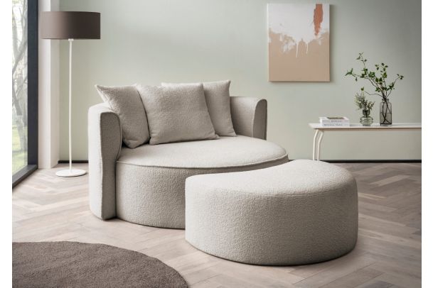 Armchair - Isalie with footstool