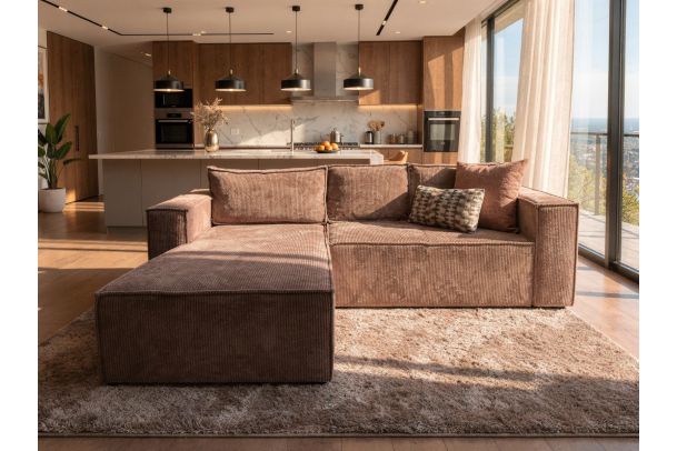 Угловой диван - Ivo (Pаскладной с ящиком для белья)