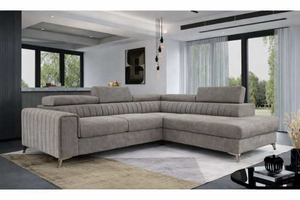 Corner sofa - Laurence (Pull-out bed with storage box)