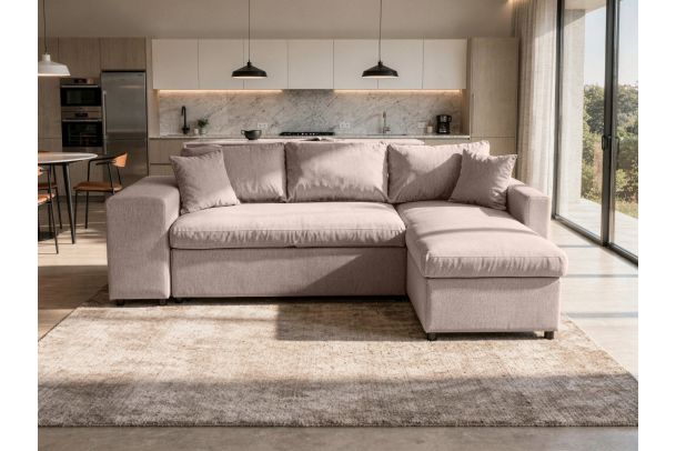 Corner sofa - Golf Plus with footstool (Pull-out bed with storage box)