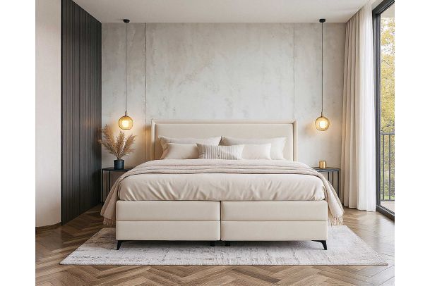 Boxspring bed 160x200 - Lisano (With storage box)