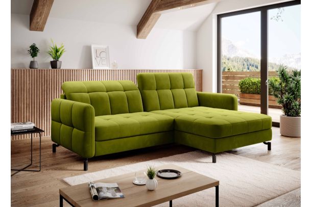 Угловой диван - Lorelle (Pаскладной с ящиком для белья)