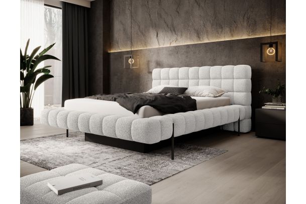 Upholstered bed - Magentta (With storage box)