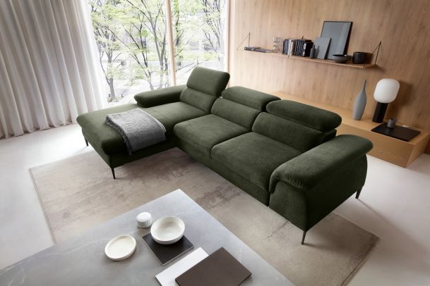 Corner sofa - Blues (Pull-out with storage box)