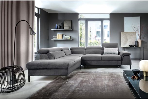 Corner sofa XL - Blues (Pull-out with storage box)