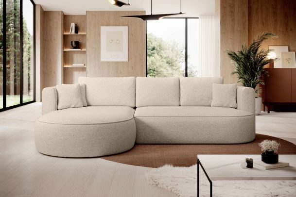 Corner sofa - Fiore (Pull-out with storage box)