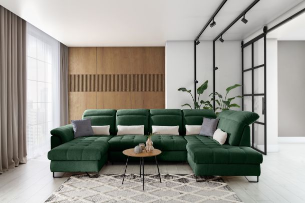 U shape sofa - Giovani (Pull-out with storage box)