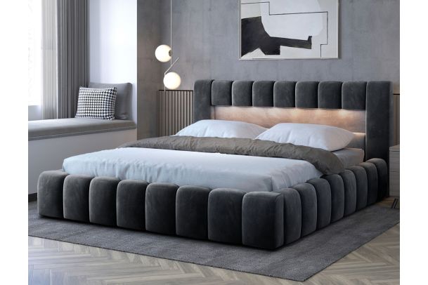 Upholstered bed - Lami (With storage box)