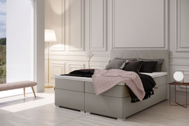 Boxspring bed 160x200 - Lara (With storage box)