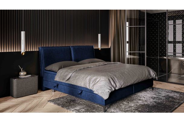 Upholstered bed 160x200 - Lolly (With storage box)