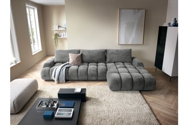 Γωνιακός καναπές - Rimini (Συρόμενο με κουτί αποθήκευσης)