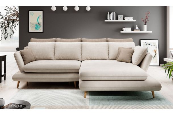 Corner sofa - Monte (Pull-out bed with storage box)