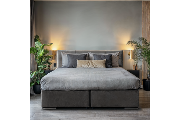 Boxspring bed 160x200 - Nubio (With storage box)