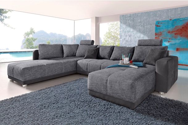 U shape sofa - Orlando (Pull-out bed with storage box)