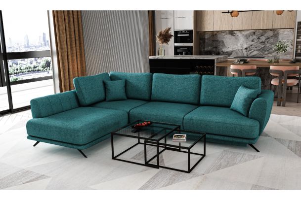 Corner sofa - Larde (Pull-out bed with storage box)