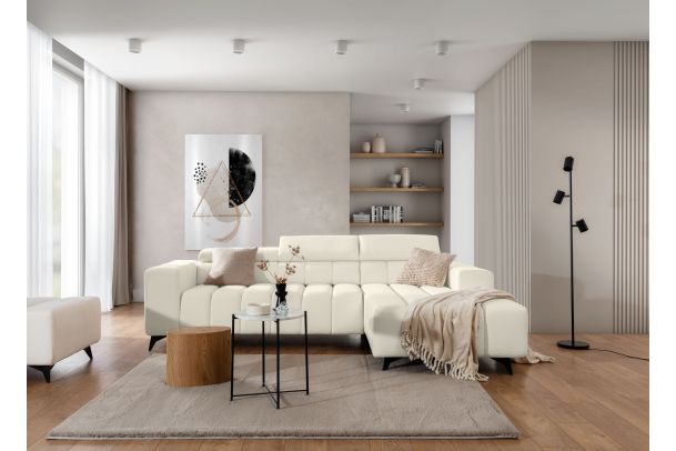 Ragusso-Velūrs - water block-Beige-Recamiere Rechts