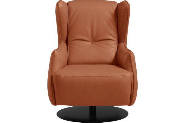 Leather chair - High-back designer wing armchair - Randy