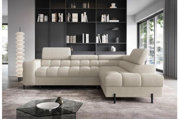 Corner sofa - Ferucce (Pull-out bed with storage box)