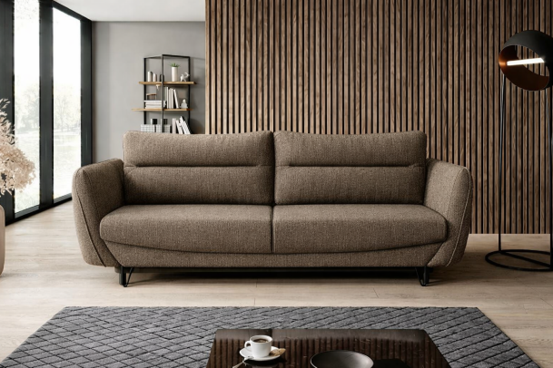 Braun sofa 3 seater with sleeping function and storage box