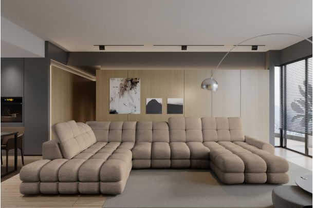 U shape sofa - Tollo XL (Pull-out bed with storage box)