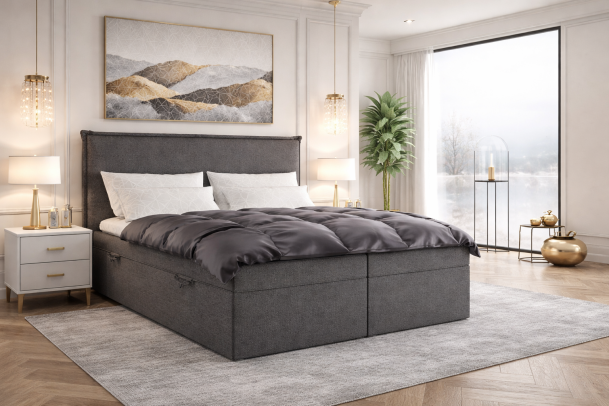 king size 160x200 bed with mattresses included