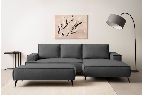 Corner sofa - Tvinnu with footstool